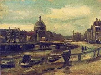 Vincent Van Gogh : View of Amsterdam from Central Station